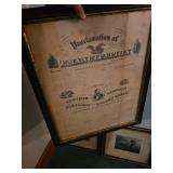 Framed artwork Abraham Lincoln