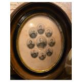 Framed engraving, titled "Generals of the Confede.. States"