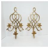 17" tall solid brass sconces