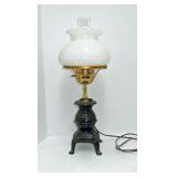 Iron pot belly stove lamp