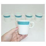 PYREX corning 5 mugs