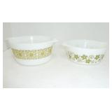 PAIR Pyrex casseroles