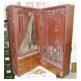 antique tool chest, tools