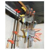hand tools, lot of clamps