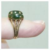 marked 10k Jade ring