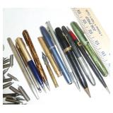 assorted vintage pens +