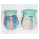 Art pottery pair HULL