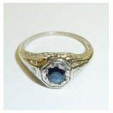 14K antique Sapphire ring