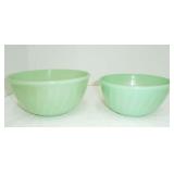 Jadeite swirl bowls PAIR