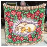 horse hair buggy throw dog