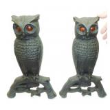 iron owl andirons