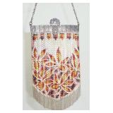 antique enamel mesh purse