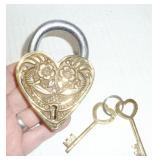 brass, working heart lock