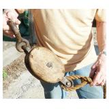 LARGE vintage pulley