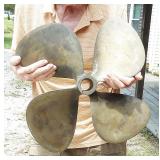 large brass boat prop