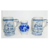 blue stoneware lot
