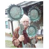 LARGE copper sunflowers