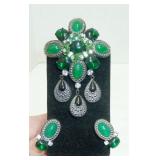 signed Vendome pin/ears