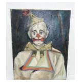 clown painting signed