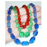 vintage crystal bead necks