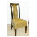 high back wicker chair