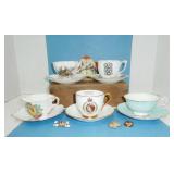 Queen Eliz cups, saucers