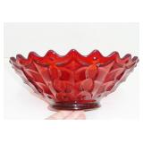 Fostoria Ruby "holly" bowl
