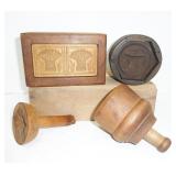 antique butter mold LOT