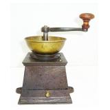 rare iron/brass coffee grinder