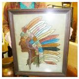 early textile framed Chief