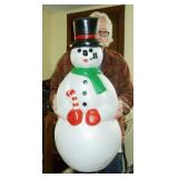 several blow mold figures