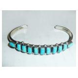 Vint.Turq cuff mkd STERLING