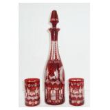 Bohemian decanter set