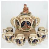 German pottery punch set