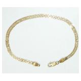 Gold chain bracelet
