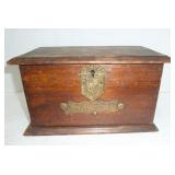 Antique box Mary Queen of Scots on the fancy brass