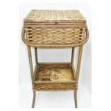 sturdy wicker sew basket