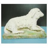 antique cement lamb