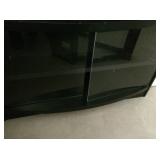 Wood TV Stand with Glass Doors