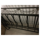 Contemporary Metal Sleigh Bed Includes Mattress Frame