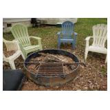 Heavy iron fire ring  12"x 4 ft. $135.00