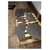 Black slate pavers