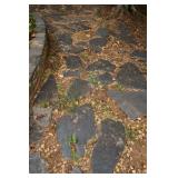 Black slate pavers
