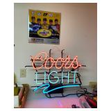 WORKING coors light neon light