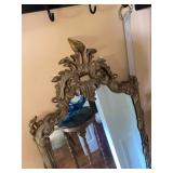 Heavy French rococo ornate mirror