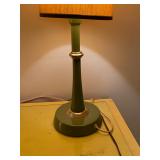 avocado green tin lamp