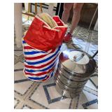 camping cook pot set in carry case