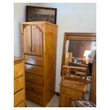 knotty pine wheat motif, cabinet