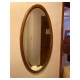wooden oblong mirror