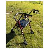 Portable / seat / rolling walker with breaks